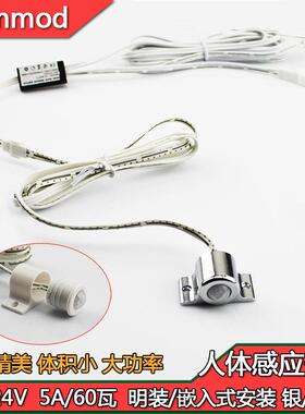 高档12V24V人体感应开鞋衣柜D感E应灯带60瓦大功率红外探头感关L