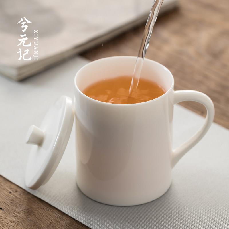 德化高档白瓷茶杯家用陶瓷羊脂玉瓷水杯个人专用喝茶泡茶杯子