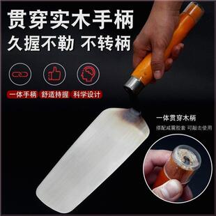 见详情新款不锈钢长柄皿灰工刀抹子批灰刀灰匙收刀泥工瓦瓷砖刀工