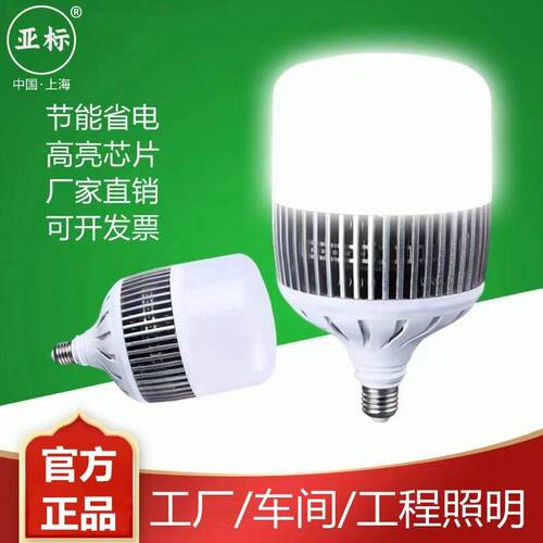 亚标LED灯泡E27螺口超亮大功率球泡节能灯100W200W家用厂房照明灯