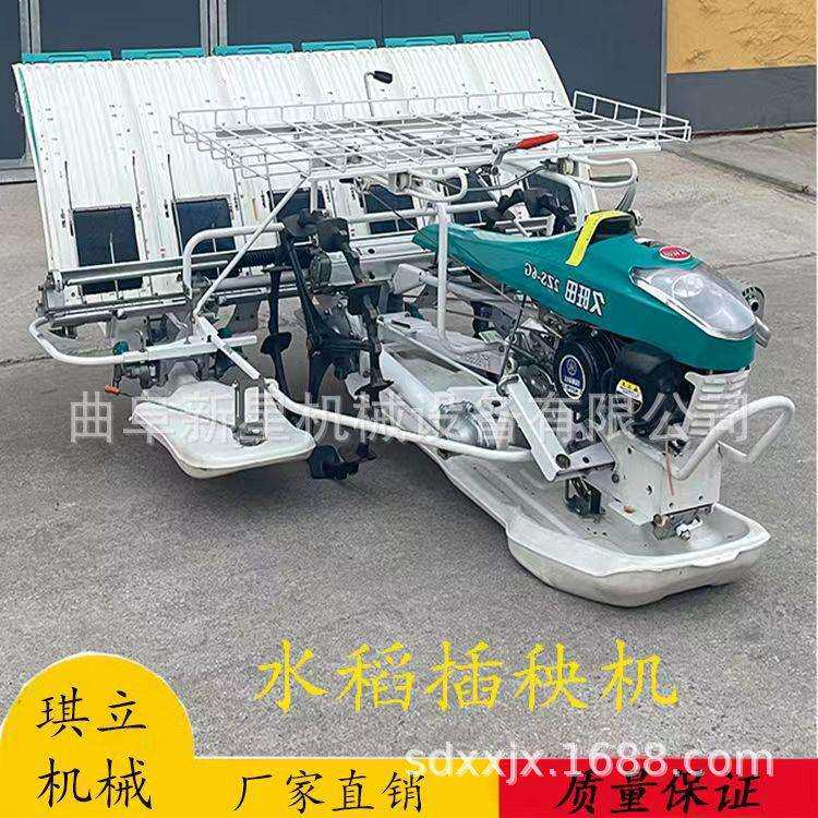 六行步进式手扶水稻插秧机全自动汽油款栽苗育苗机早稻晚稻种植