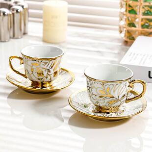 批发英式 家用下午茶奢华杯子茶具 陶瓷咖啡杯欧式 金边咖啡杯碟套装