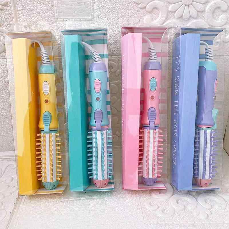 迷你卷发棒卷直两用夹板直发器网红空气刘海卷发器卷发梳直发梳