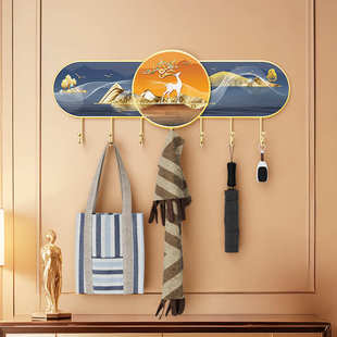 饰挂钩门上挂衣架卧室门壁挂包包收纳置物架 门后挂钩免打孔装