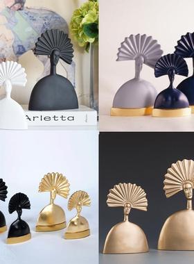 现代简约创意抽象人物摆件客厅酒柜电视柜书房架博古架家居装饰品