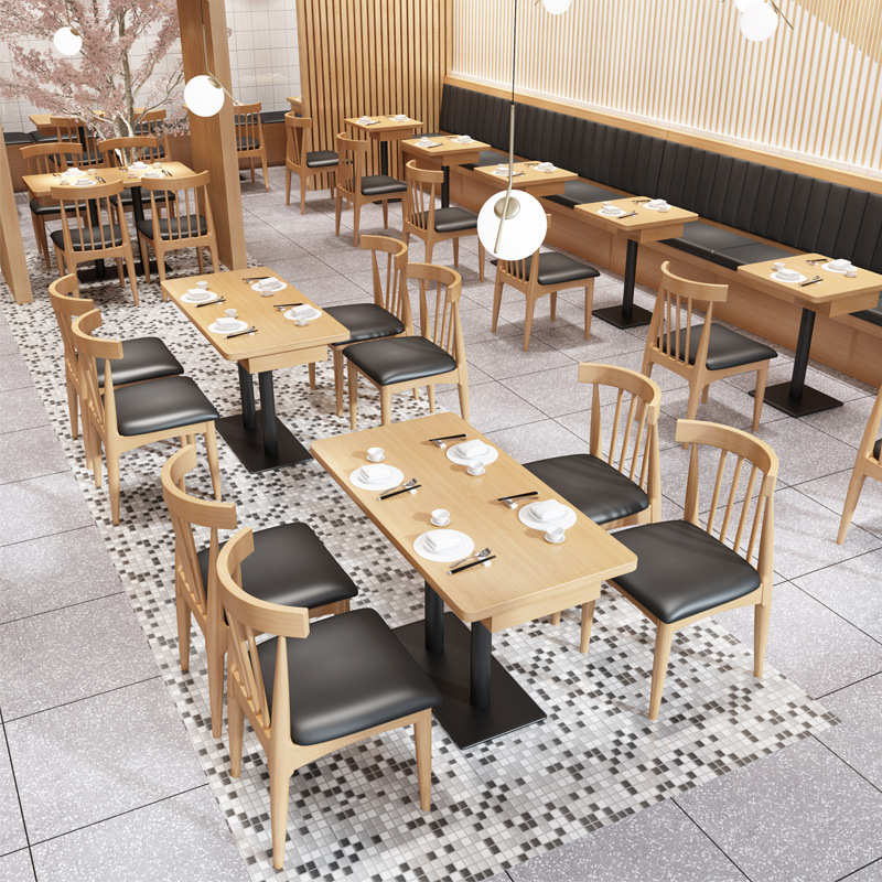 餐饮店卡座奶茶店桌椅茶餐厅组合咖啡西餐厅饭店靠墙主题沙发卡座