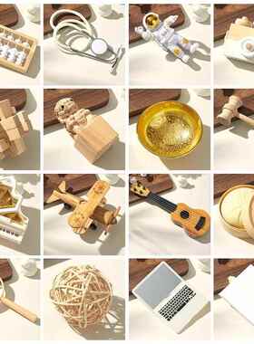 抓周道具用品一周岁生日布置套装女孩现抓阄木质品地毯