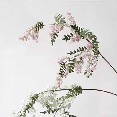 仿真花 槐树花 法式自然风 单枝假花 室内家居装饰 摄影道具 大枝