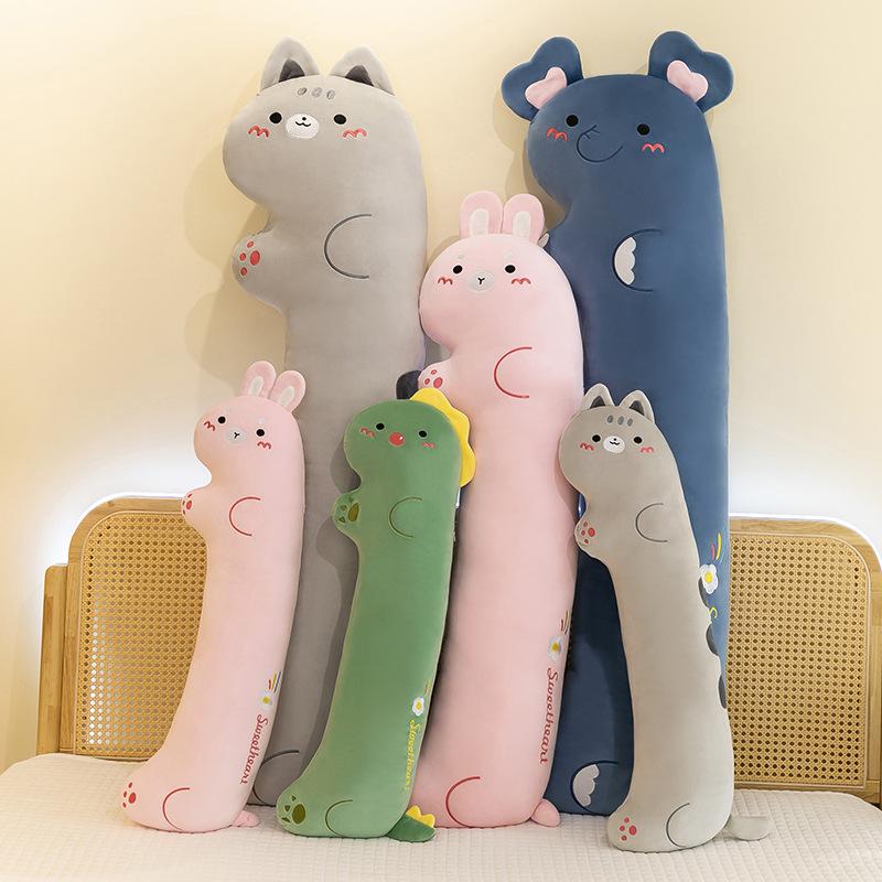 恐龙猫咪长条毛绒玩具布艺类玩具