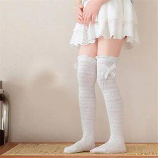 Breathable Bowknot Fashion Stockings Socks Long Boot