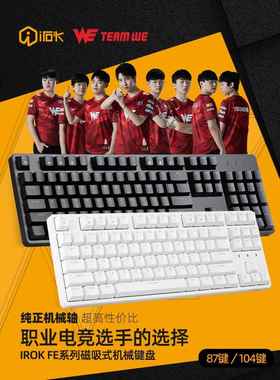 艾石头 Fe87机械键盘 拔插线 线 热插拔轴无冲 游戏办公红轴茶轴