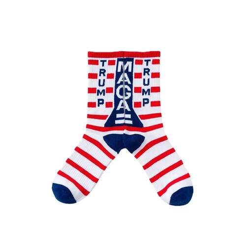 Funny President Donald Trump Socks Men Trump Flag Maple