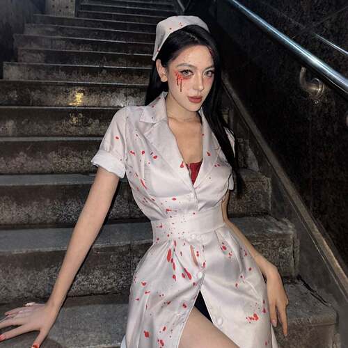 寂静岭2RE女护士cos服万圣节寂静岭重制版恐怖僵尸护士cos服