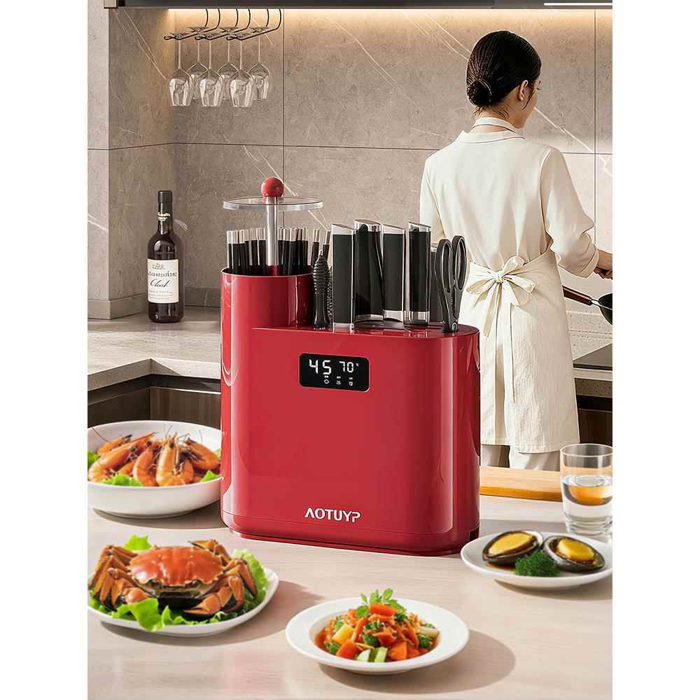 米悦刀架置物架2025新款一体式多功能防潮收纳架厨房台面筷子筒沥