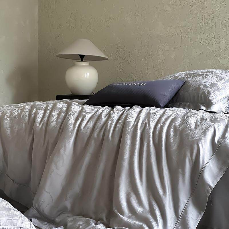 80支超细旦【LF级】兰精天丝四件套双面凉感提花被套床单床上四件