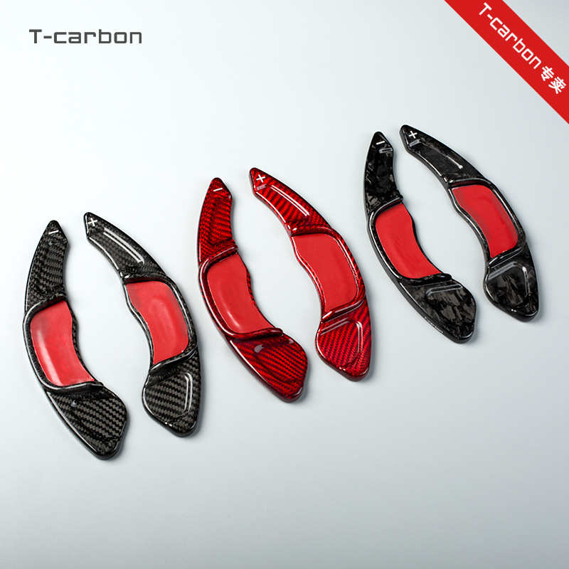 T-Carbon碳纤维方向盘换挡拨片适用高尔夫7尚酷GLI凌渡POLO改装贴