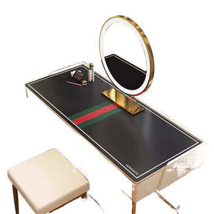 梳妆台桌布防水防油高级感化妆桌台布卧室桌垫ins网红轻奢桌面垫