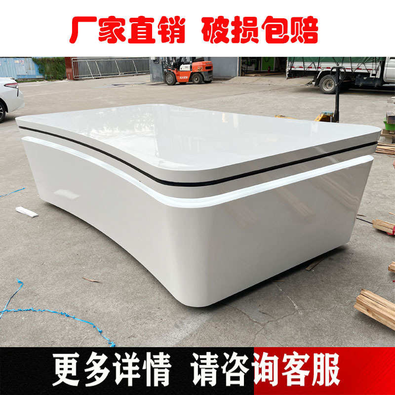 异形展厅柜台中岛沙盘圆形烤漆发光创意体验展示陈列模型台