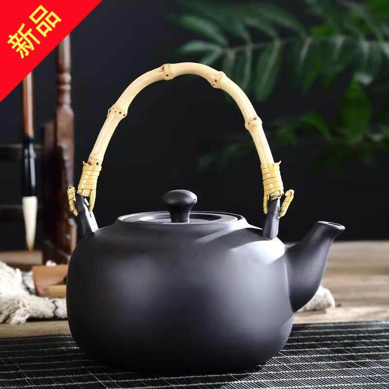 宜兴紫砂茶壶养生竹提梁壶功夫茶具煮茶器烧水壶陶瓷泡茶单壶陶壶