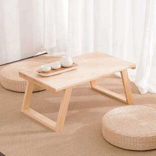 榻窗台地台炕桌飘WQV窗桌子榻茶几米实木桌矮桌电脑桌阳台 ft日式