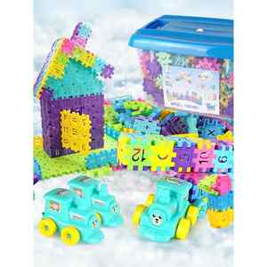 塑料房子拼插积木玩具3-6周岁4-5岁儿童男孩女孩宝宝创意拼装方块