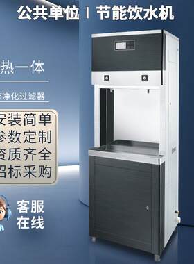饮水机冷热制冰公共节能直饮机商用步进式开水机柜式校园不锈钢台