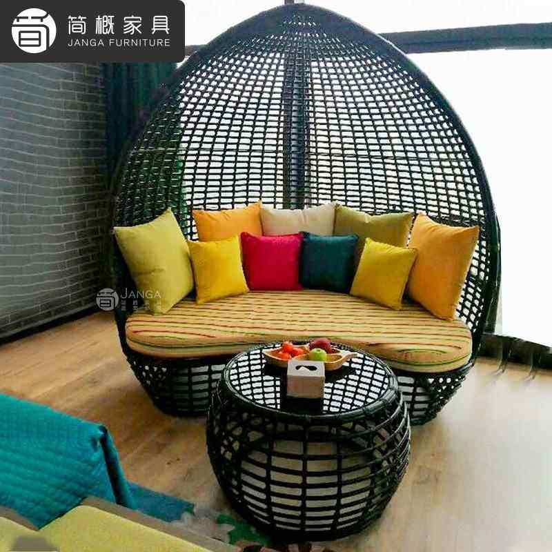 户外别墅阳台564藤沙椅组合园休闲庭院花鸟躺笼床酒店民发宿懒人,住宅家具,户外沙发,淘宝优惠券,粉丝福利购,淘宝优惠卷
