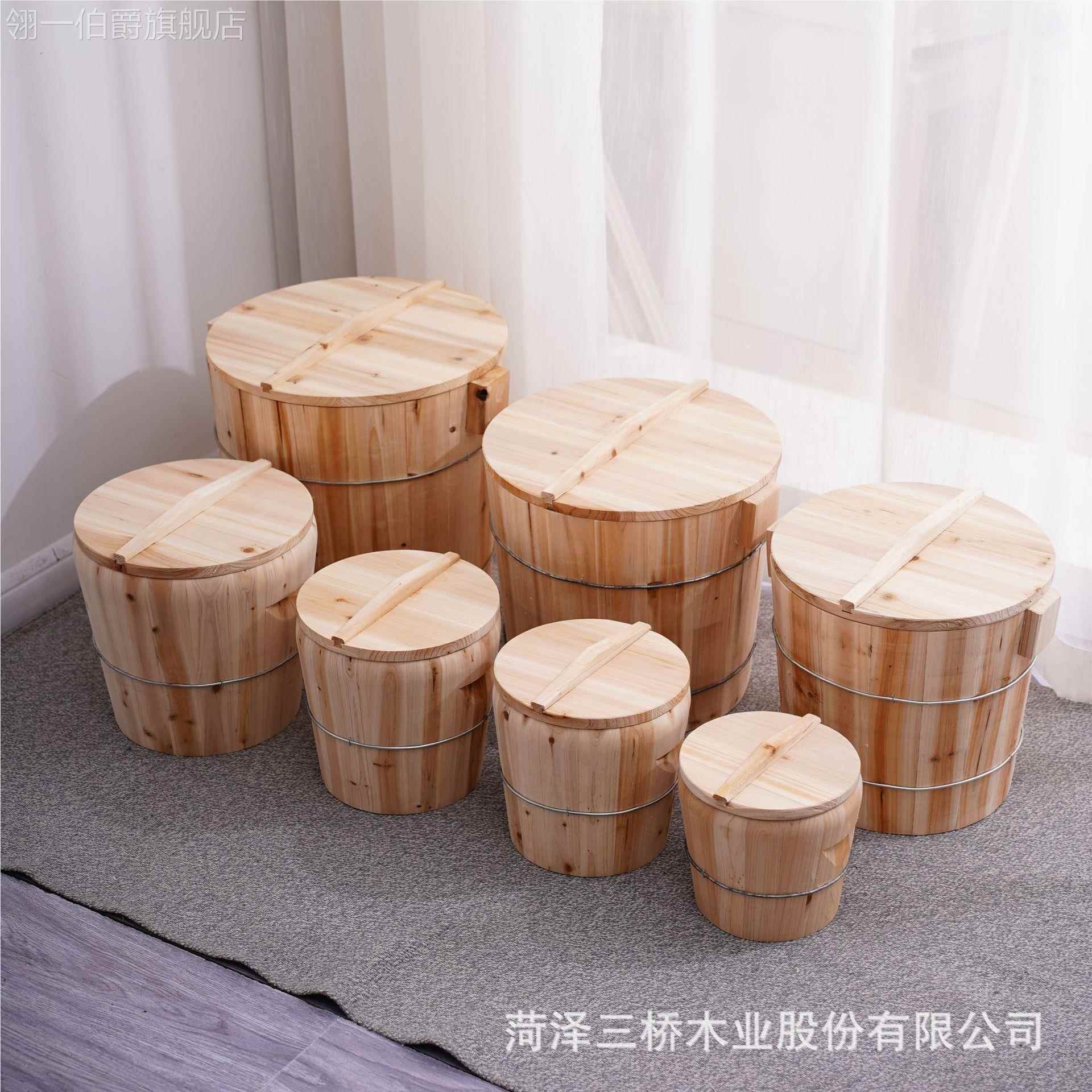 老式木蒸子贵州农村家用蒸饭木桶商用糯米饭团实木蒸桶大小号甑子图片