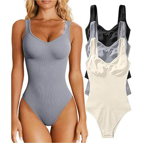 Women's jumpsuit ribbed sleeveless vest jumpsuit