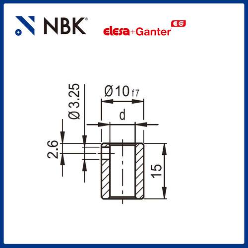 NBK ELESA RB50 用于DD50的缩孔套筒 钢制或不锈钢制 机械配件