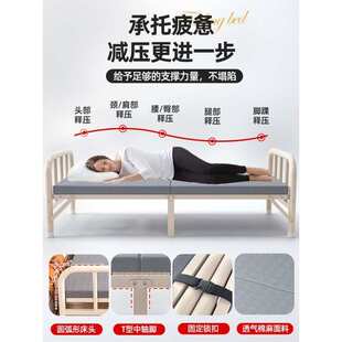 折叠床单人家用简易床办公室午睡宿舍午休小床出租屋留宿铁床