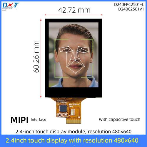 2.4英寸触摸显示器K230电容式触摸Mipi屏幕Tftlcd液晶显示屏480*6