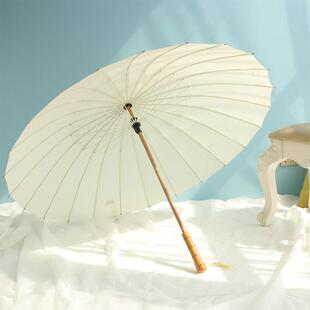 24骨日系覆古风加固抗风大号雨伞晴雨两用遮阳抗UV男女遮阳伞