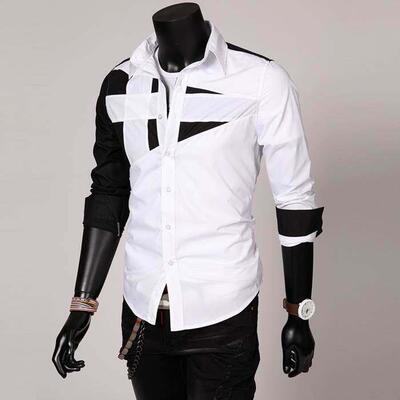 Men s Casual Shirts Slim Fit Social Shirt for Men 男商务衬衫