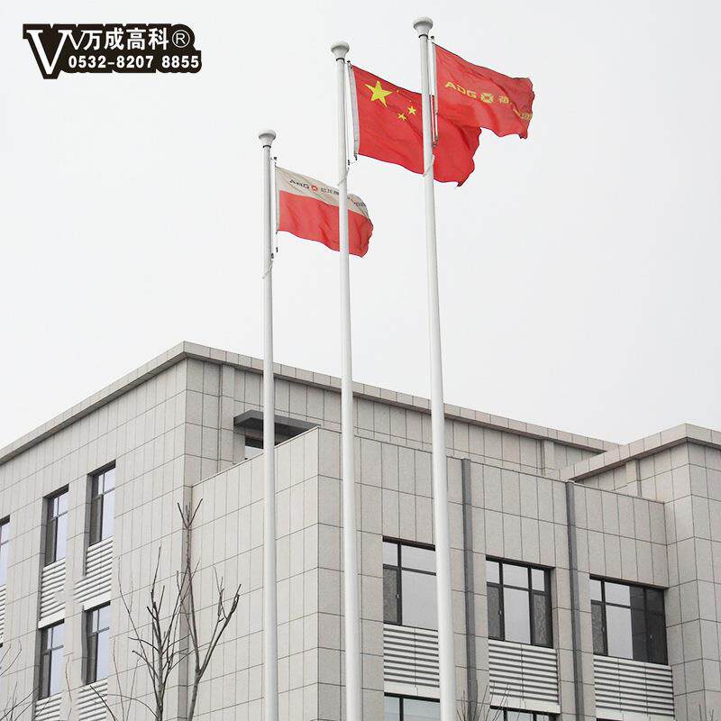 青岛厂家销售锥形旗杆金属冲压不锈钢旗杆广告旗杆