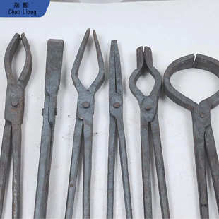 钳铁匠手动坩埚物钳夹钳锻打焊接钳打铁钳子锻造工具铝锭锻打新品
