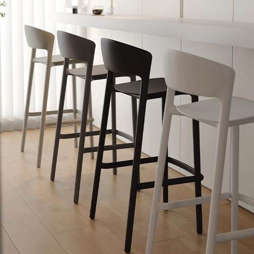 户外酒吧椅民宿吧台椅加厚塑料高椅子吧凳子收银台简约高脚凳酒店
