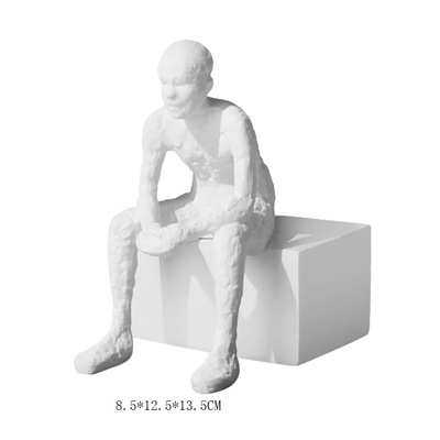 房间桌面雕塑现代坐姿简约摆件创意书房软样板装饰品人像抽象客厅