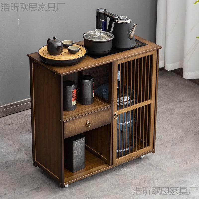 简易家用茶桌茶水柜客厅一体茶几茶台落地新款简约现代轻奢可移动