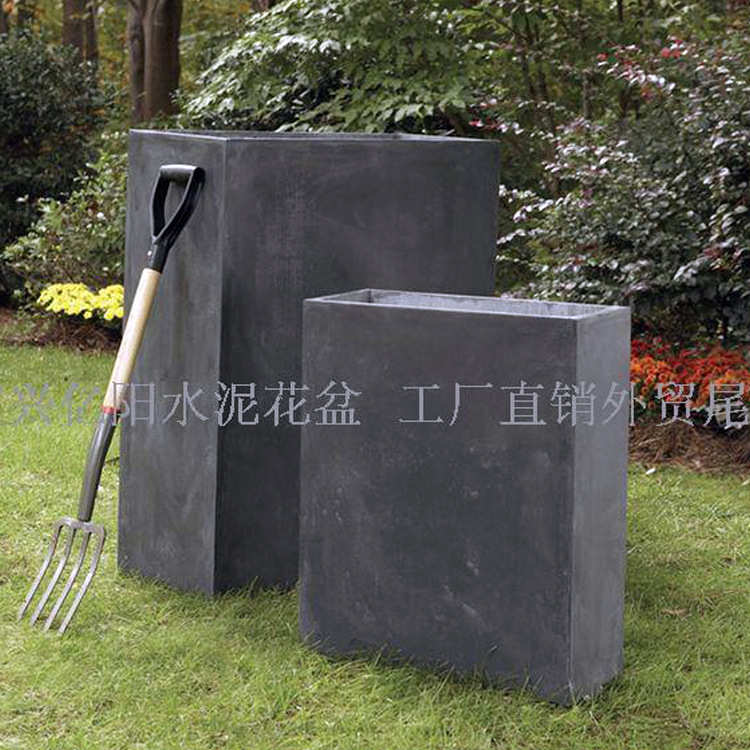 亿阳园林高长方形景观别墅庭院多肉水泥镁泥花盆户外欧式简约