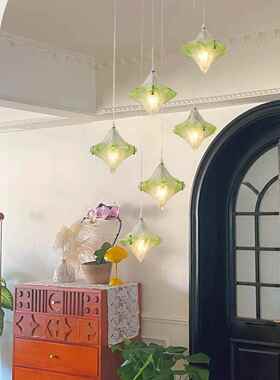 法式奶中油风客厅LY-9973厅灯复式挑空楼主梯灯古风创意大星星餐