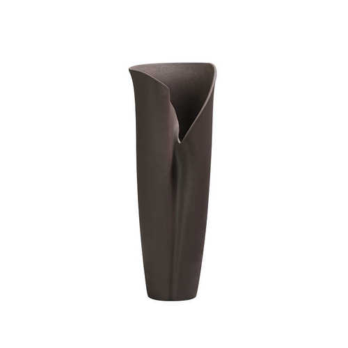 艺术花瓶 花器创意家居大肚抽象陶瓷west 花摆件棕色 best客厅器