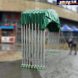 外伸大棚推拉缩雨棚活动户帐篷蓬收缩Q235蓬棚子停车棚移动折叠遮