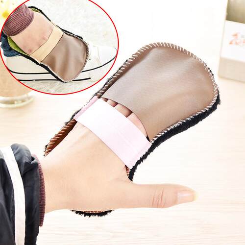 Shoe polishing glove, imitation wool shoe cleaning cloth, so