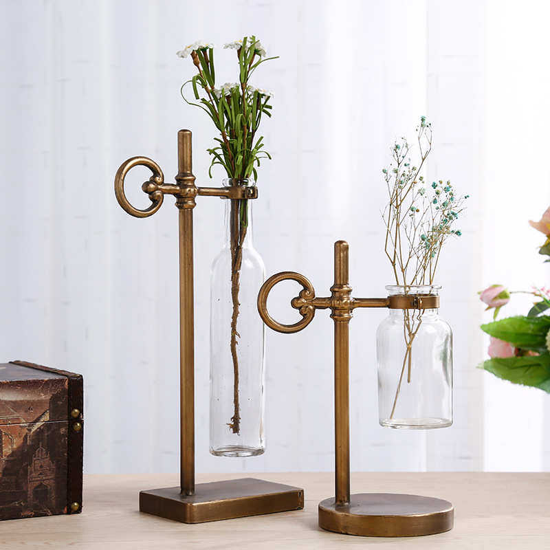 北欧简约ins插花装饰品奶茶店批发桌面摆件样板间铁艺花瓶工艺品,家居饰品,花瓶,淘宝优惠券,粉丝福利购,淘宝优惠卷