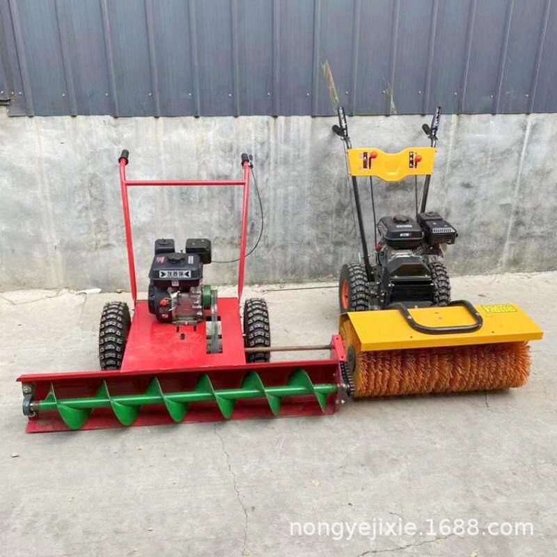 手推蛟龙汽油抛雪机市政环卫道路清雪机加宽防滑轮胎耐低温除雪机