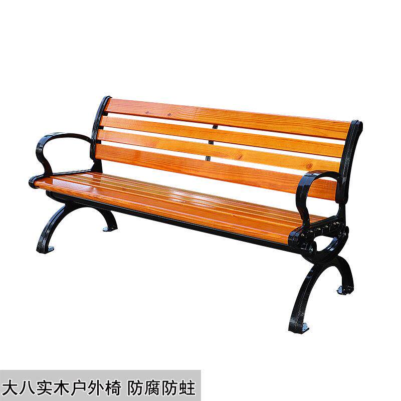 广场户外休息靠背椅子长条坐凳室外连排椅小区塑木长椅公园休闲椅