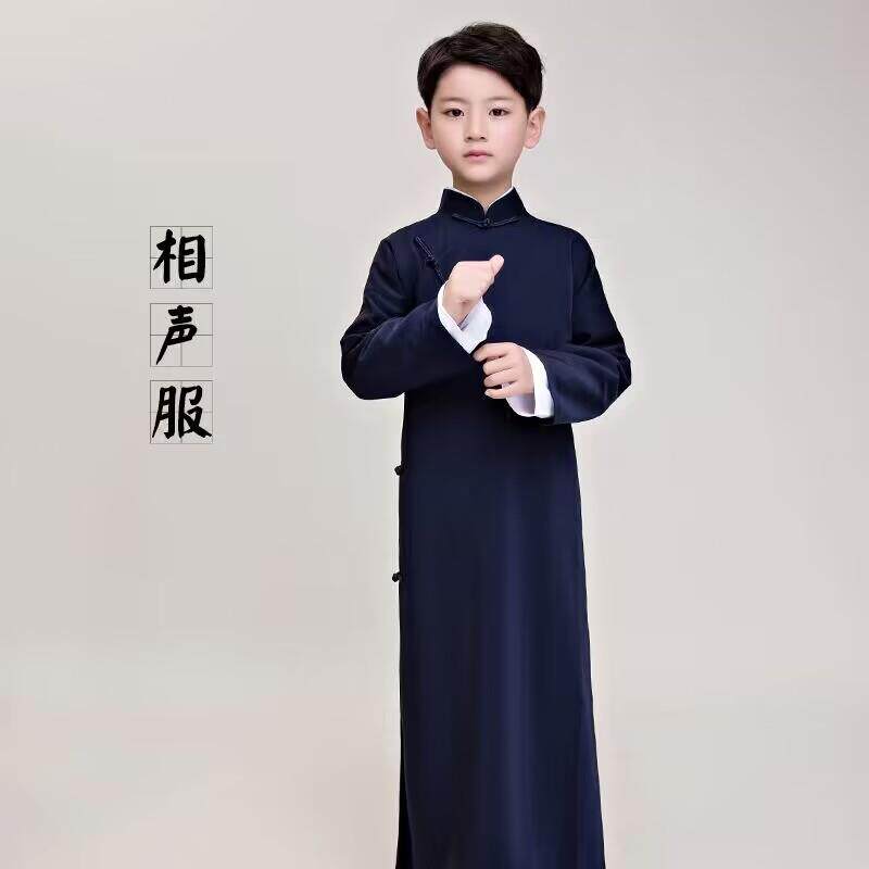 高档相声大褂德云社民国长长衫男儿袍褂女说马评书演出服装童相声