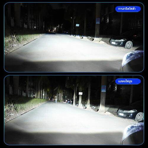 超亮聚光LED汽车大灯9005改装9012车灯泡h7远近一体h11聚光h4强光