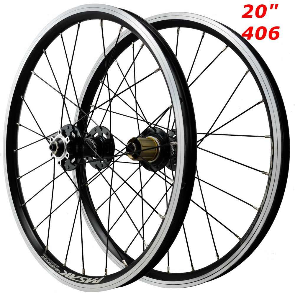 山地自行车轮20/22铝合金轮组406/451碟刹圈刹V刹卡11速12速六爪